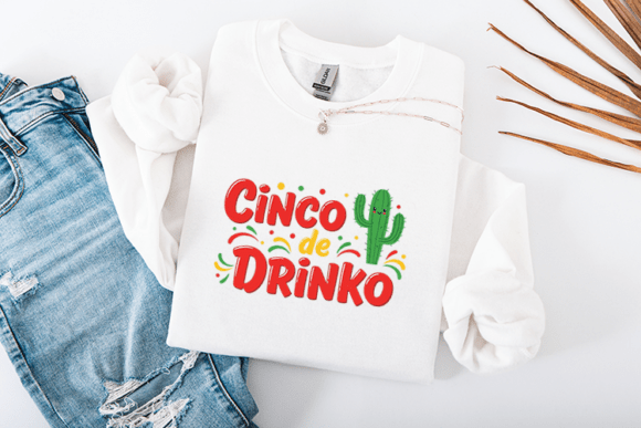Cinco De Drinko Funny Saguaro Cactus Graphics for Crafts