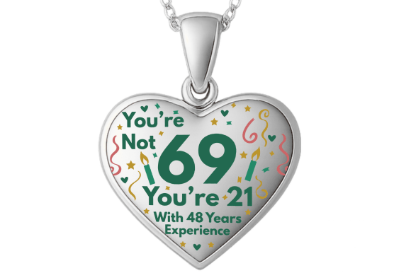 Funny 69th Birthday Heart Card POD JPG for Crafts and Graphics