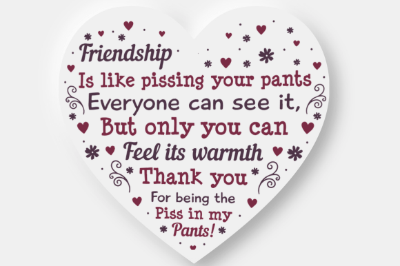 Funny Best Friend Heart Thank You Graphics for Crafts