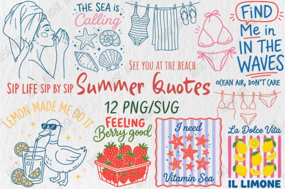 Funny Summer Quotes Graphics for Crafts