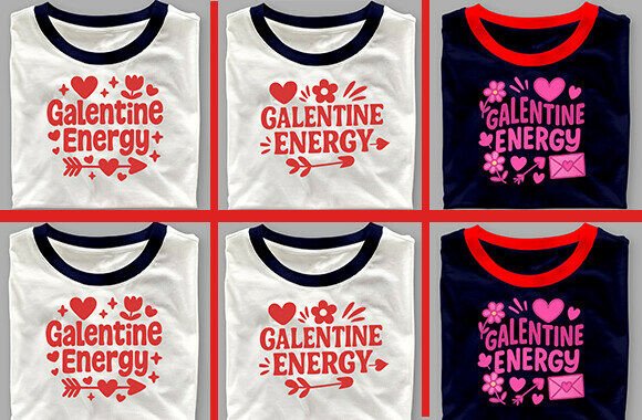 Galentine Energy SVG T-SHIRT Bundle for Crafts and Graphics