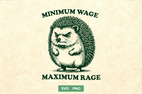 Minimum Wage Maximum Rage Angry SVG PNG for Local Business Graphics