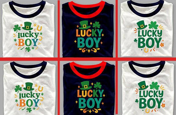 St Patrick’s Day Lucky BOY SVG T-Shirt Graphics for Crafts