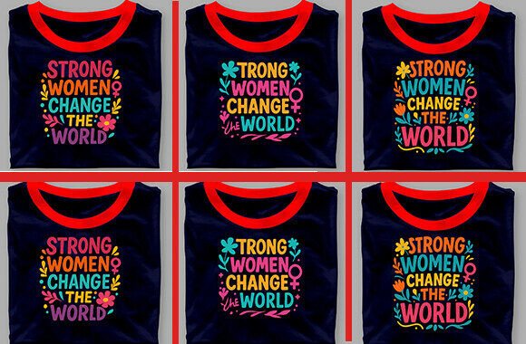 Strong Women Change the World SVG Bundle for Crafts and Graphics